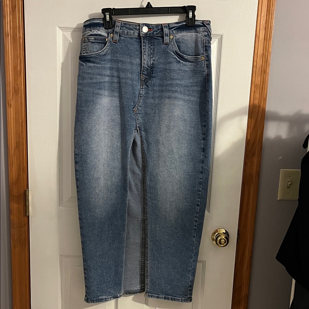 True Religion Blue Denim Jean Skirt